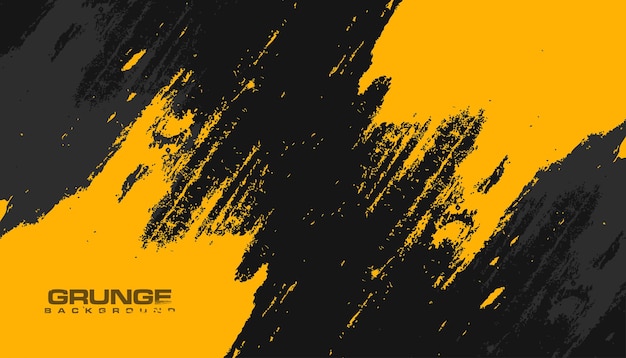 Vetor fundo grunge preto e amarelo