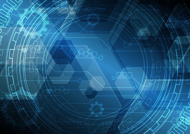 Fundo hexagonal do círculo moderno do futuro abstrato da tecnologia