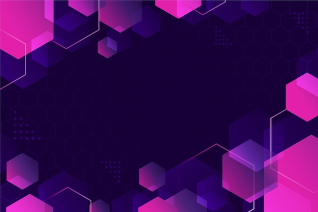 Fundo hexagonal em gradiente