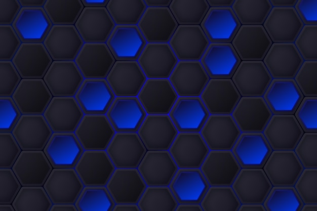 Vetor fundo hexagonal gradiente