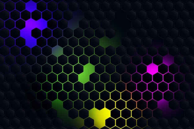 Vetor fundo hexagonal gradiente