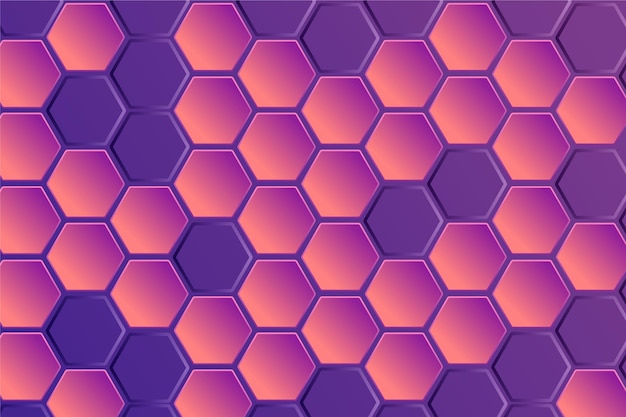 Fundo hexagonal gradiente