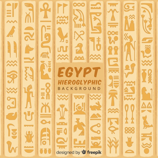 Vetor fundo hieróglifo do egito