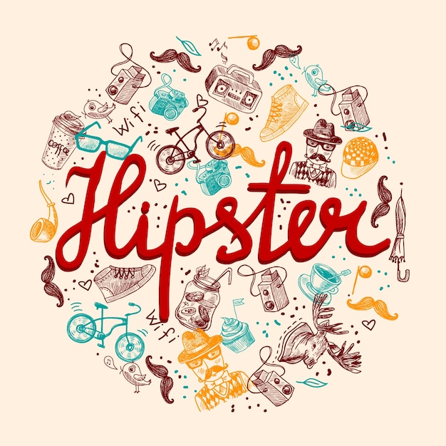 Fundo hipster