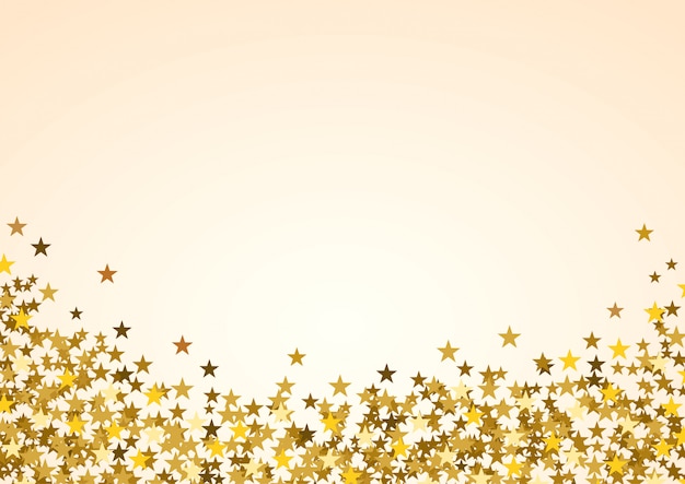 Vetor fundo horizontal festivo de natal com copyspace. estrelas douradas em branco