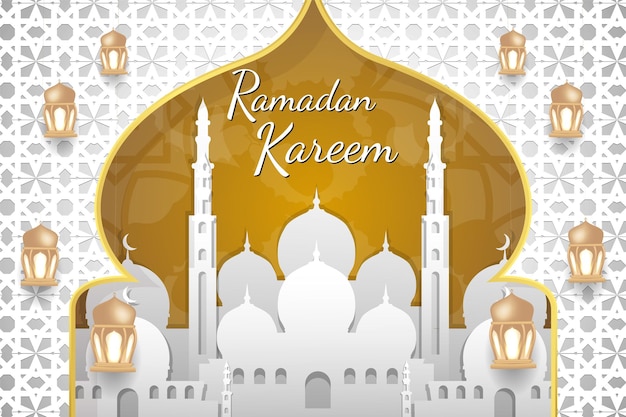 Fundo islâmico à moda de ramadan kareem