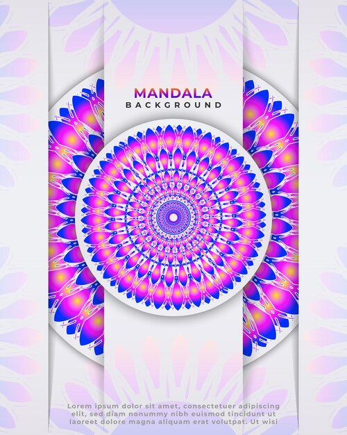 Vetor fundo islâmico com mandala arabesco