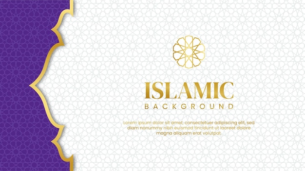 Fundo islâmico de luxo com padrão de ornamento árabe design vetorial