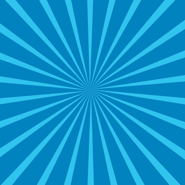 Fundo isolado de raios de sol azul