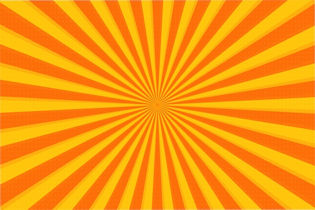 Fundo laranja da luz solar dos desenhos animados abstratos do verão. Ilustração vetorial