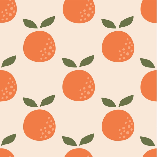 Fundo laranja padrão mídia social postar ilustração vetorial de frutas