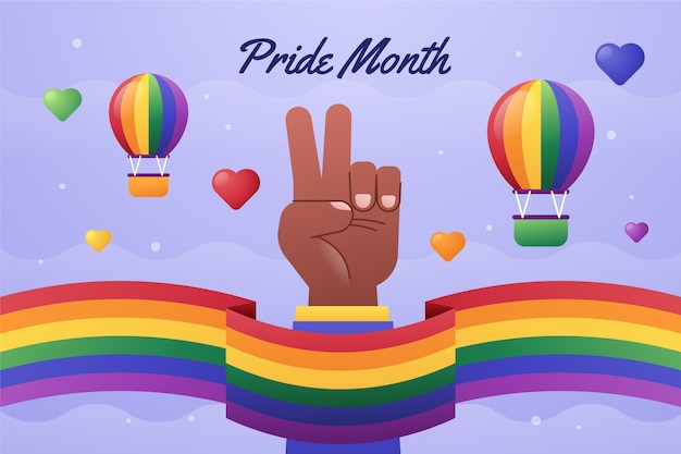 Fundo lgbt do mês do orgulho gradiente