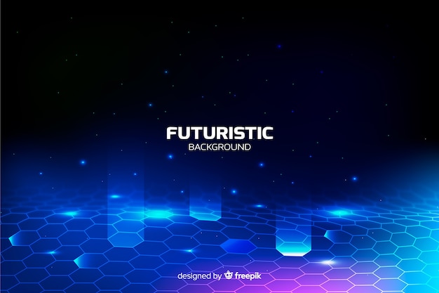 Fundo líquido hexagonal futurista