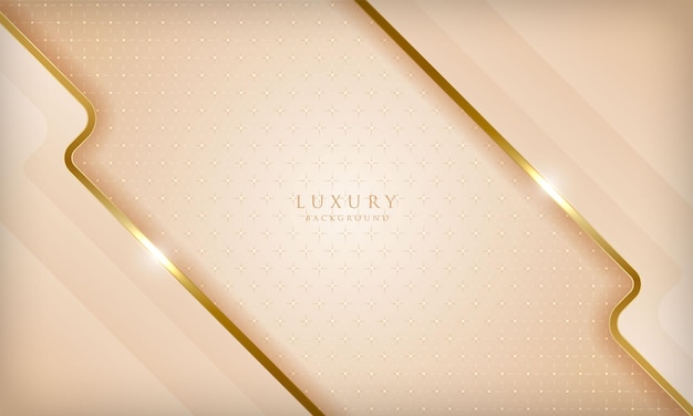 Fundo luxuoso com linha dourada brilho diagonal e efeito de luz Modelo de capa moderno