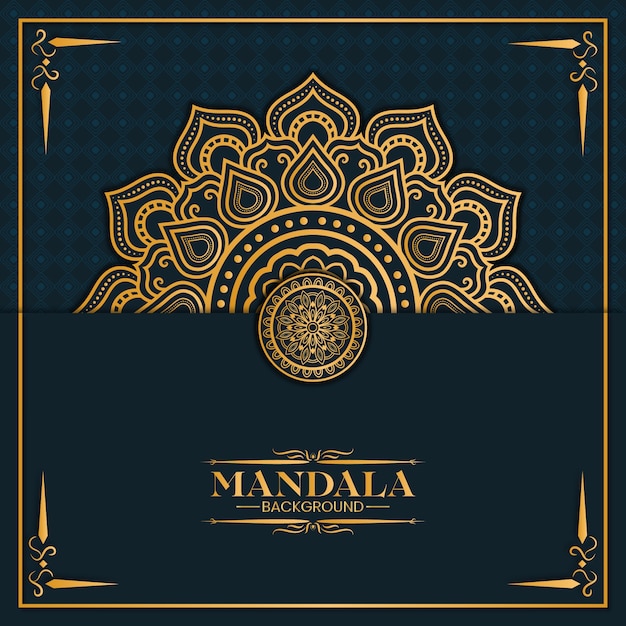 Vetor fundo mandala dourado