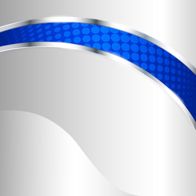 Fundo metálico abstrato com elemento azul. Ilustração vetorial.