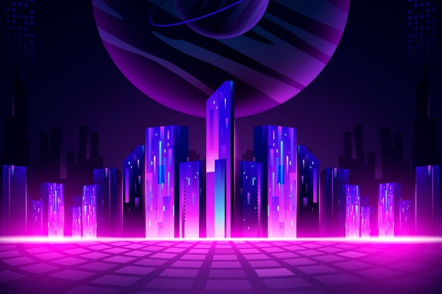 Fundo metaverso em estilo gradiente