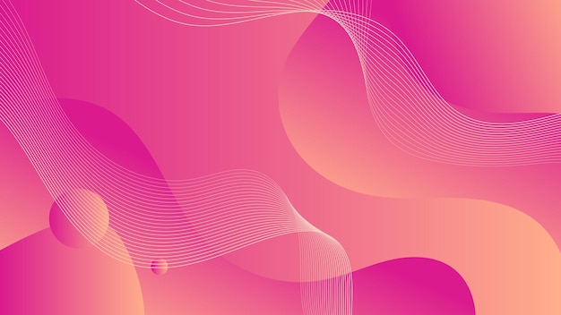 Vetor fundo moderno abstrato com ondas movimento líquido fluido e cor de gradiente laranja roxo