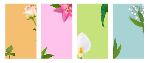 Fundo natural de flores para postar histórias do instagram