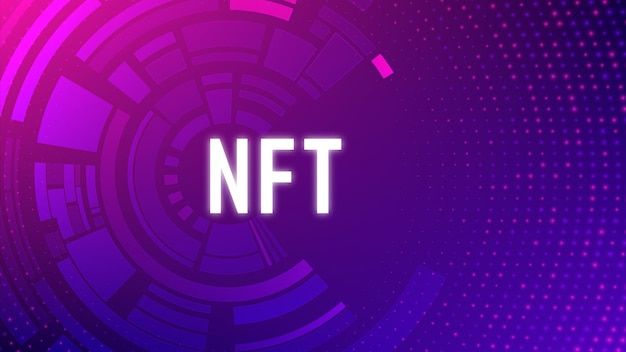 Fundo NFT Conceito de tecnologia digital ilustração vetorial
