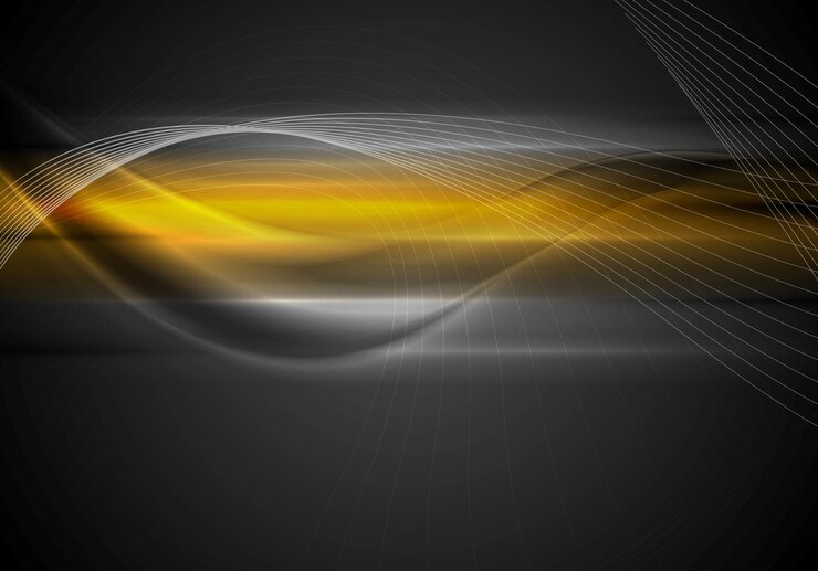 Vetor fundo ondulado laranja abstrato escuro