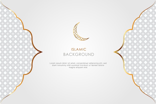 Fundo ornamental de luxo islâmico árabe com padrão islâmico