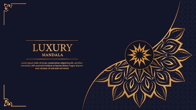 Fundo ornamental de luxo mandala arabesco