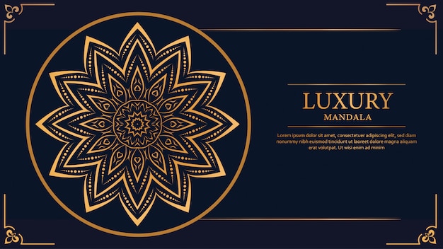 Fundo ornamental de luxo mandala arabesco