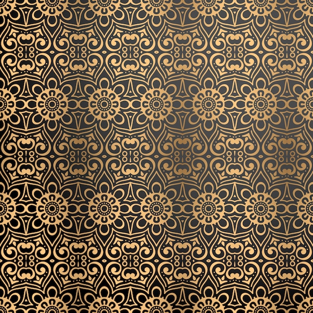 Fundo ornamental de luxo na cor ouro