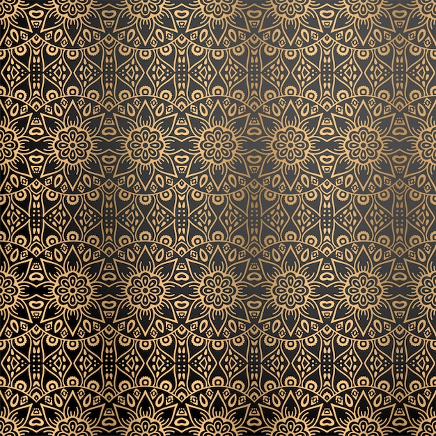 Fundo ornamental de luxo na cor ouro