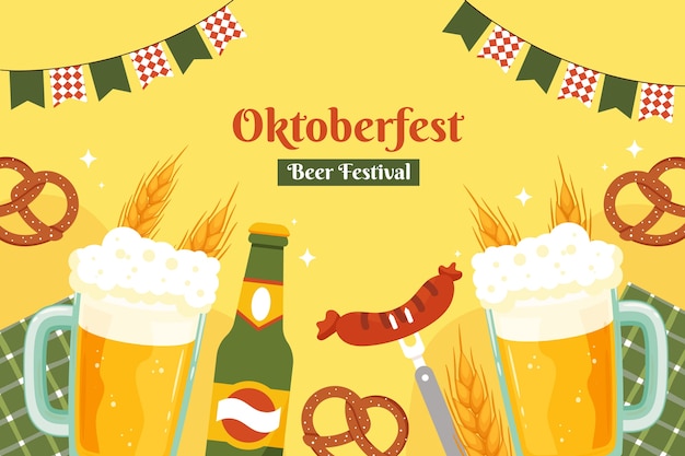 Fundo para a celebração do festival de cerveja Oktoberfest