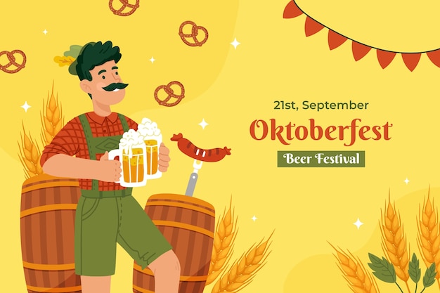 Fundo para a celebração do festival de cerveja Oktoberfest