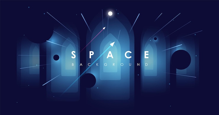 Vetor fundo para modelo de apresentação com elementos de espaço espaço de cores minimalista universo