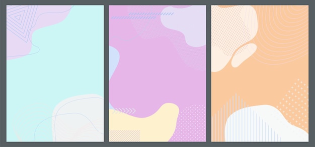 Fundo pastel. Forma líquida de cor abstrata. Liquify o fundo da linha. Ilustração vetorial