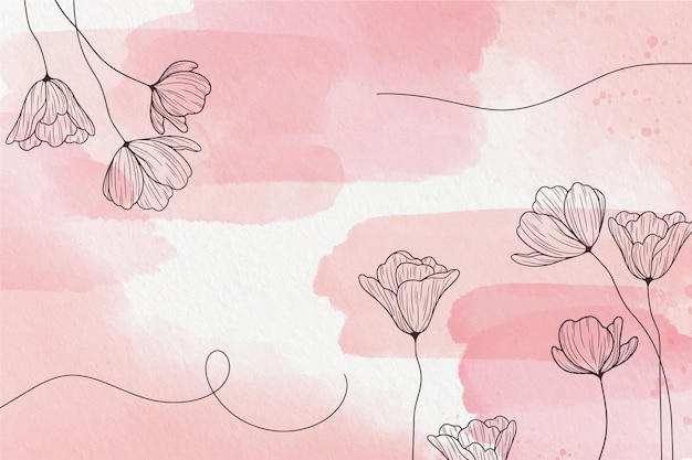 Fundo pastel suave com flores