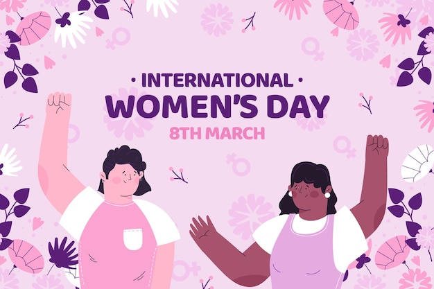 Fundo plano de dia internacional da mulher