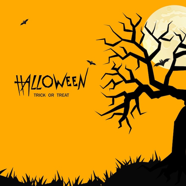 Vetor fundo plano de halloween