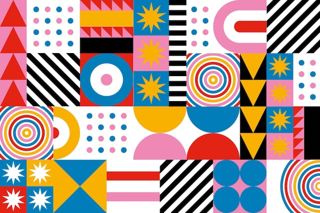 Fundo plano de mosaico