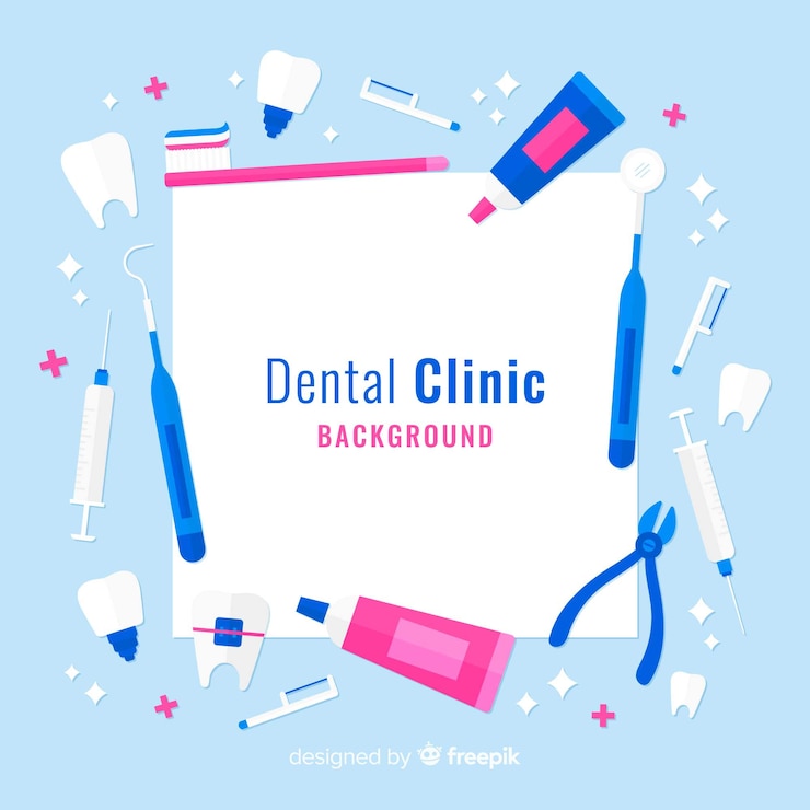 Vetor fundo plano dentista