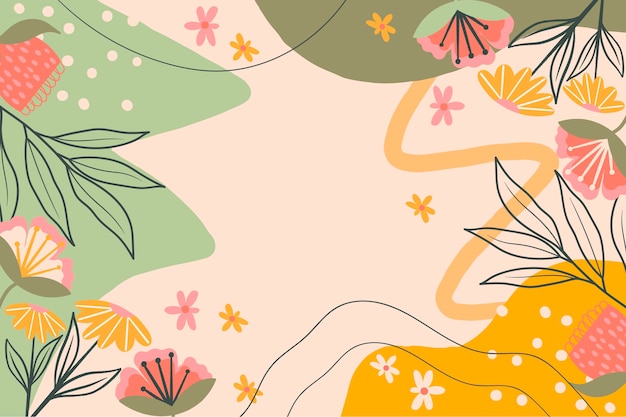 Fundo plano floral
