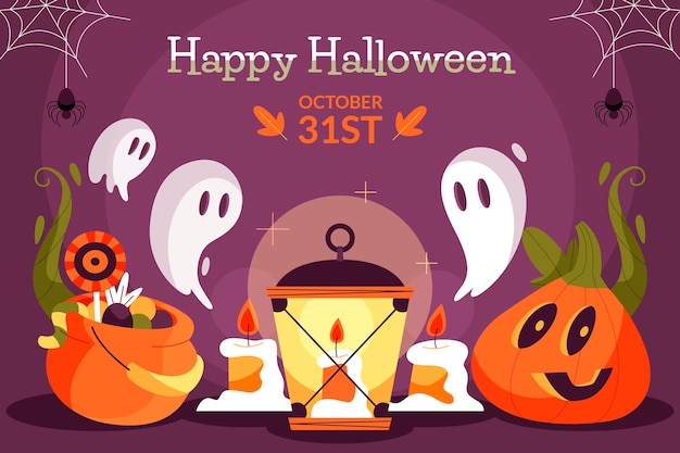 Fundo plano para a temporada de halloween