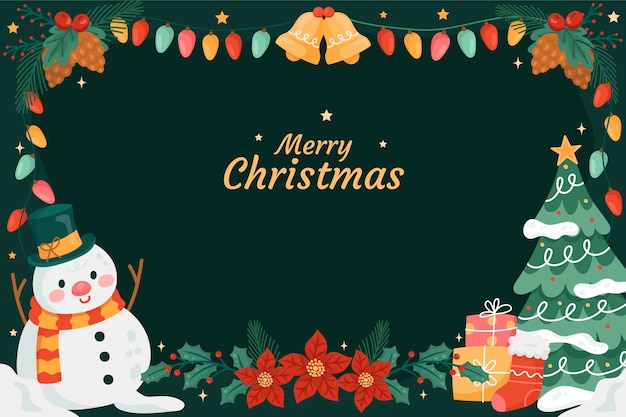 Fundo plano para celebração da temporada de natal