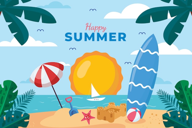 Fundo plano para o verão
