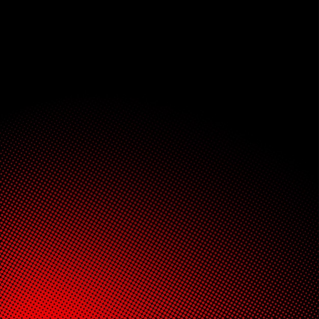 Vetor fundo pontilhado de meio-tom preto e vermelho abstrato