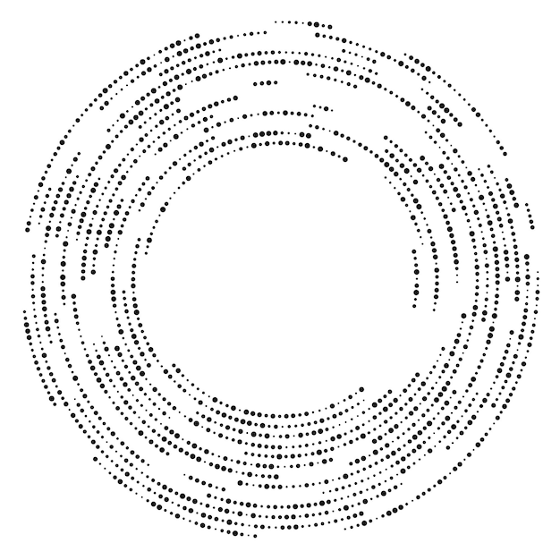 Vetor fundo pontilhado de meio-tono circular