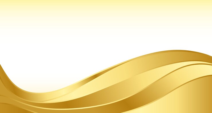 Vetor fundo premium de luxo de gradiente dourado suave com onda fluida suave para banner e apresentação