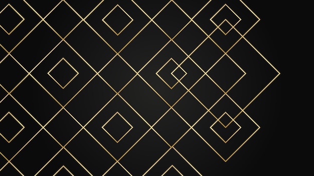 Fundo preto abstrato moderno com composição de estilo dourado