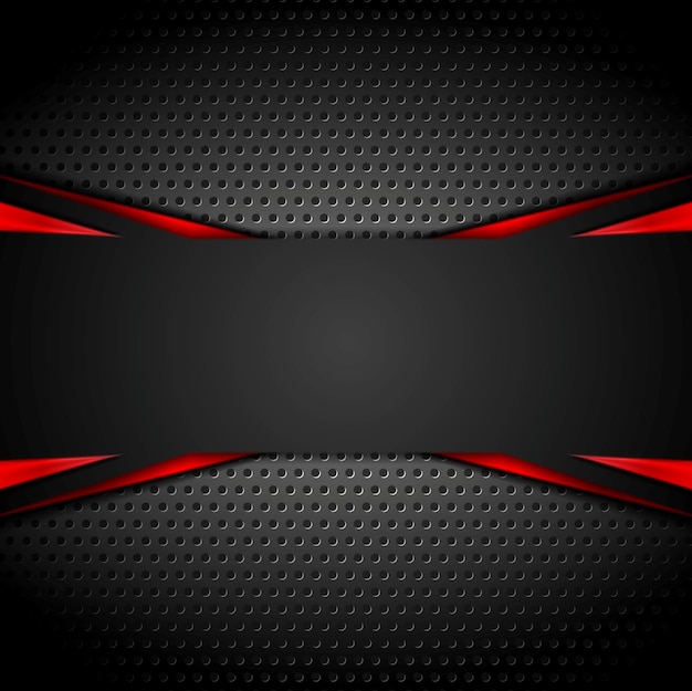Vetor fundo preto vermelho corporativo escuro abstrato ilustração em vetor