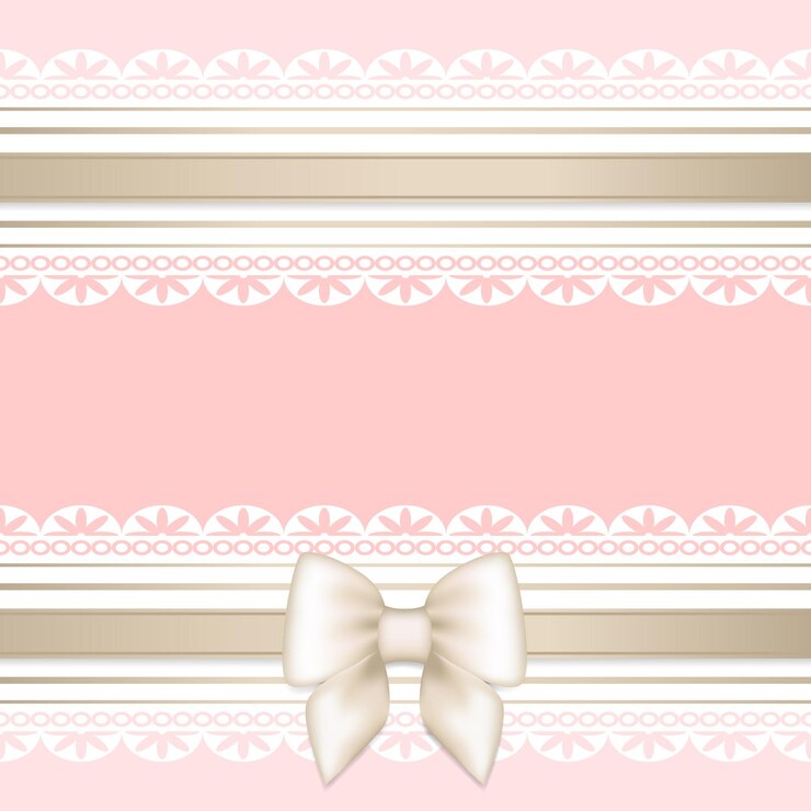 Vetor fundo rosa com laço branco e laço