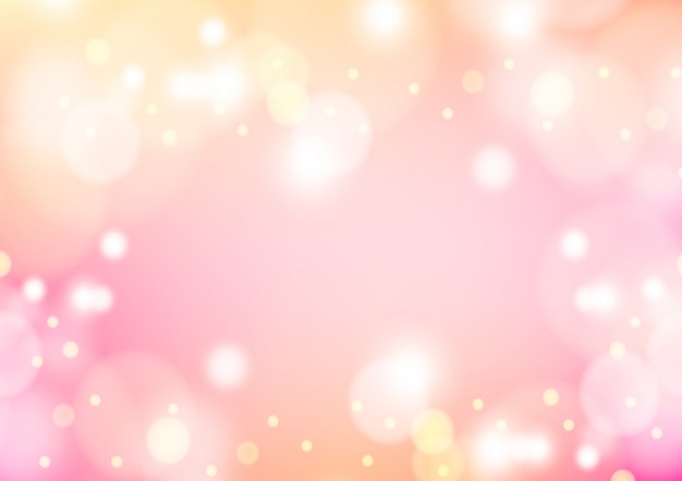 Fundo rosa de inverno com bokeh de natal